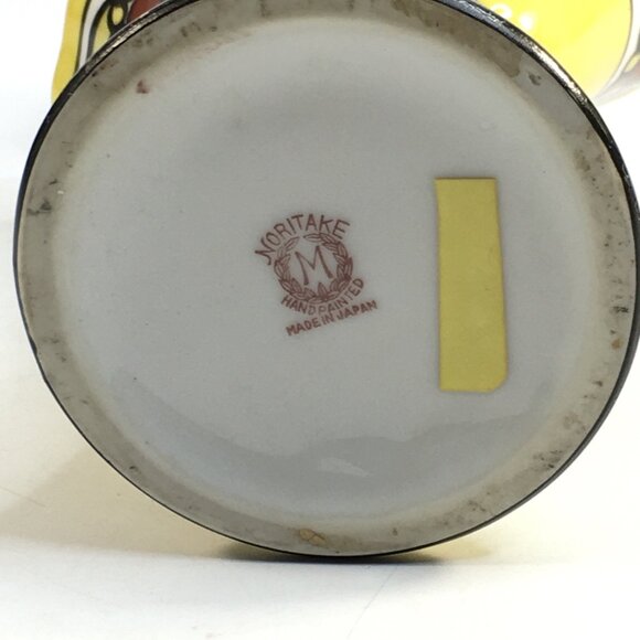 Noritake Art Deco Vase Design 3 Chamber Tulip Yellow Orange Blue Lusterware 7in - Picture 16 of 16